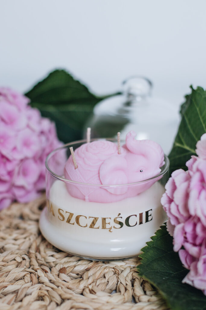 Świeca Sojowa "Na Szczęście" Słonik