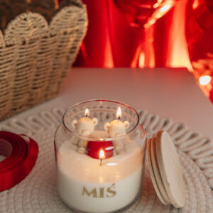 Świeca sojowa MIŚ – 300 g – Kolekcja MIŁOŚĆ
