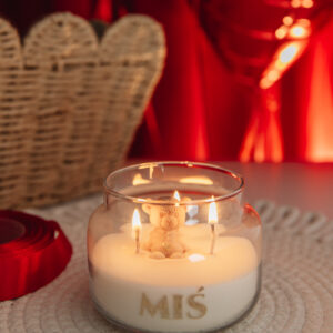 Świeca sojowa MIŚ – 180 g – Kolekcja MIŁOŚĆ