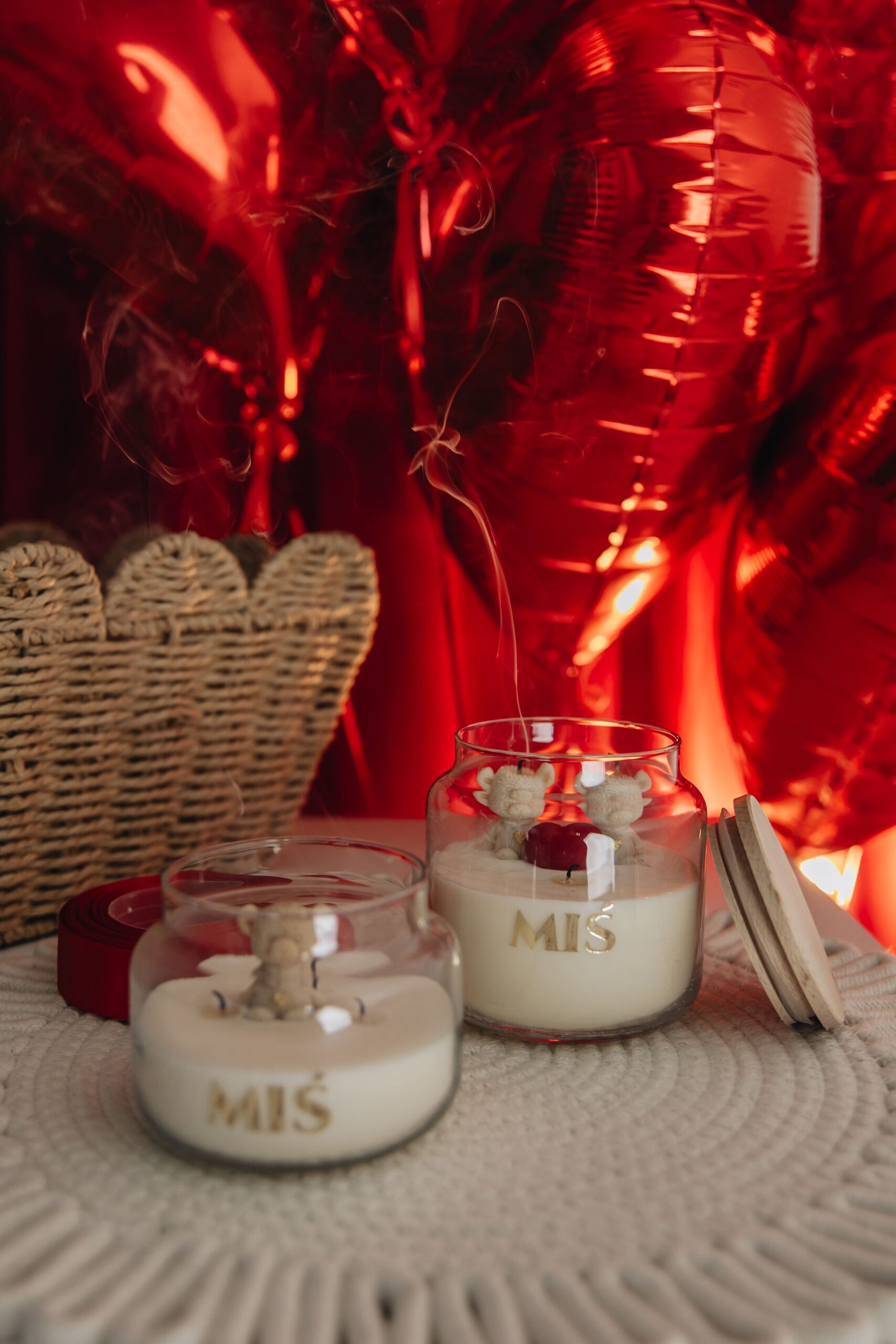 Świeca sojowa MIŚ - 300 g - Kolekcja MIŁOŚĆ - obrazek 2